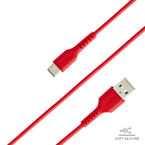 Kabel przewód USB-A - USB-C 1.5m - czerwony