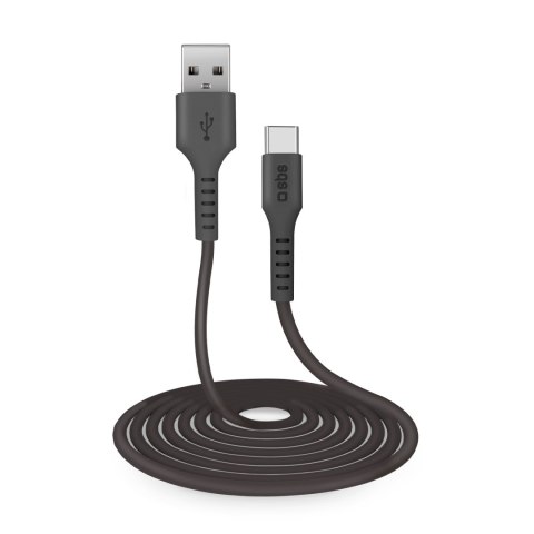Kabel przewód USB-A - USB-C 3m - czarny