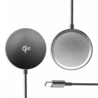 Ładowarka indukcyjna magnetyczna bezprzewodowa Qi2 do telefonu 15W - czarna