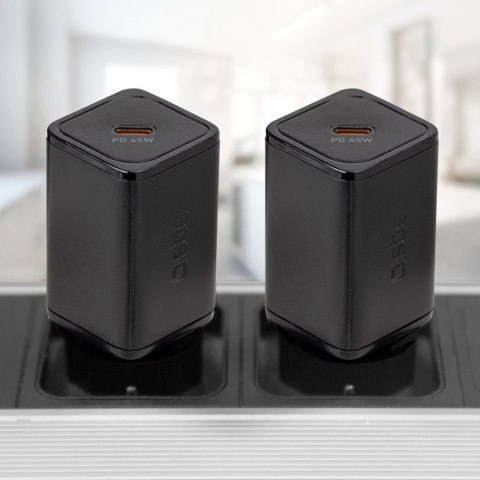 Ładowarka sieciowa Power Delivery GaN USB-C 45W - czarna