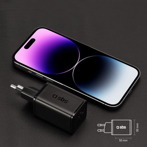 Ładowarka sieciowa Power Delivery GaN USB-C 45W - czarna