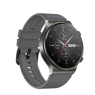 Pasek silikonowy do zegarka Huawei Watch GT 2/3/4/2 Pro/3 Pro/4 Pro/GT 2e 46mm - szary