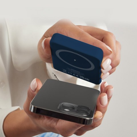 Powerbank 5000 mAh MagSafe - niebieski