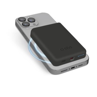 Powerbank beprzewodowy 5000 mAh USB-C MagSafe - czarny