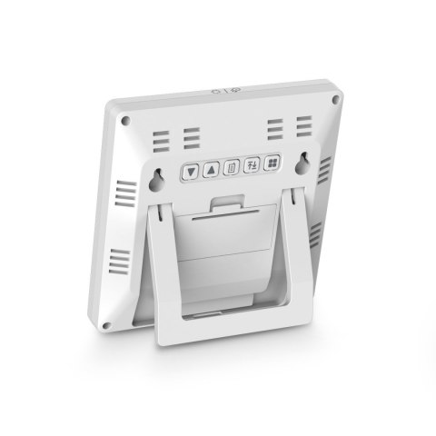 Stacja pogody Hama Palawan termometr higrometr zegar budzik - biała