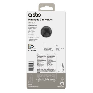 Uchwyt samochodowy magnetyczny do smartfona śr. 33 mm na kratkę nawiewu - czarny