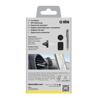 Uchwyt samochodowy magnetyczny do smartfona śr. 40 mm na kratkę nawiewu - czarny