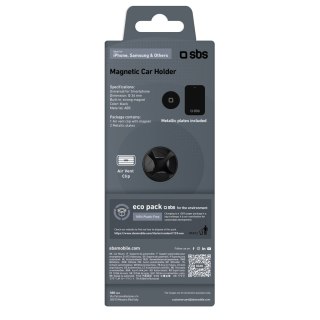Uchwyt samochodowy magnetyczny na smartfona śr. 36 mm na kratkę nawiewu - czarny