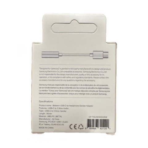 Adapter do słuchawek Samsung DAC USB-C - mini jack 3.5mm - biały