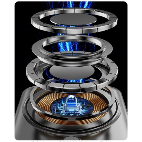 Powerbank K29 10000mAh MagSafe metalowa obudowa podstawka kable USB-C iPhone Lightning PD 20W - szary