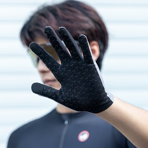 Rękawiczki rowerowe oddychające pełne rozmiar M - szare