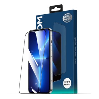 Szkło hartowane z czarną ramką 2.5D Anti-Blue Light Dustproof na iPhone 16 Pro Max
