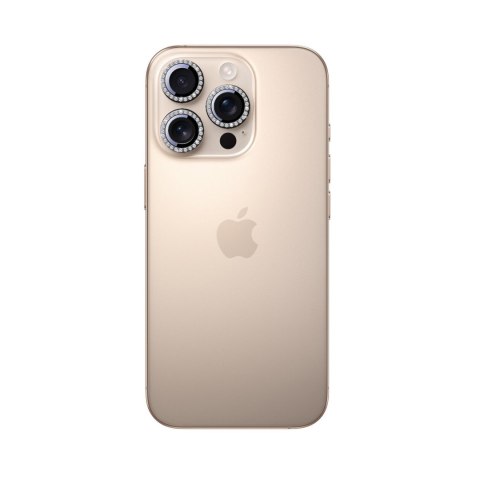 Szkło ochronne na obiektywy iPhone 16 Pro/16 Pro Max - czarne