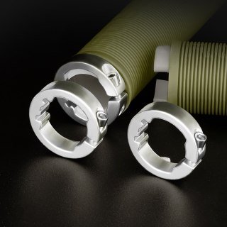 Gripy chwyty rowerowe skręcane antypoślizgowe - czarne