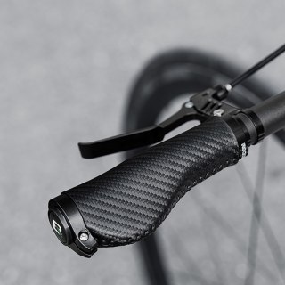 Gripy chwyty rowerowe skręcane ergonomiczne antypoślizgowe - czarne