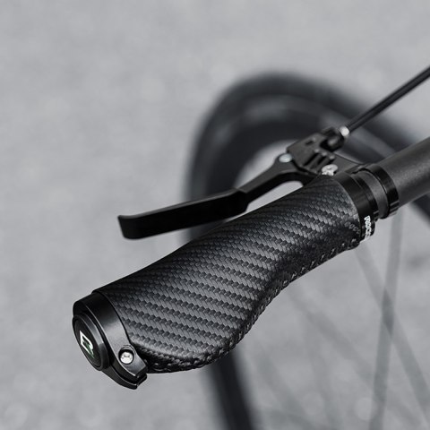 Gripy chwyty rowerowe skręcane ergonomiczne antypoślizgowe - czarne