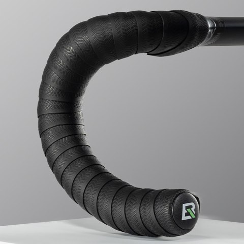 Owijka na kierownicę rowerową silikonowa perforowana - czarna