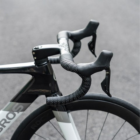 Owijka na kierownicę rowerową z PU wzór Velour - szara