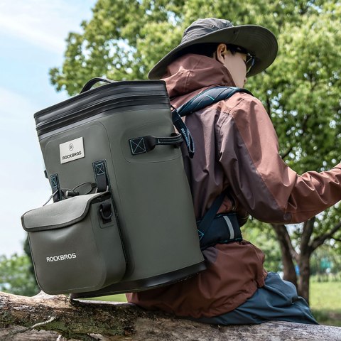 Plecak turystyczny termiczny izolowany z saszetką 20l - zielony