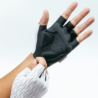 Rękawiczki kolarskie rowerowe MTB rozmiar M - biało-czarne