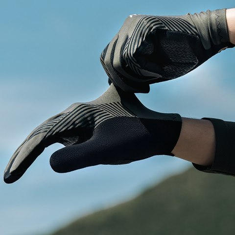 Rękawiczki rowerowe amortyzujące pełne rozmiar S - czarne