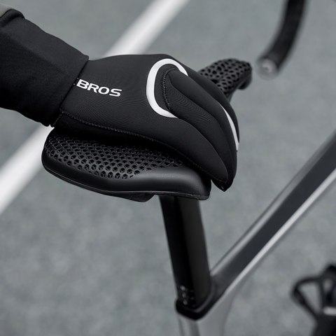 Rękawiczki rowerowe pełne wodoodporne rozmiar XXL - czarne