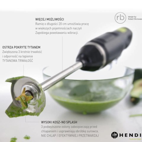 Wydajny mikser blender ręczny z regulacją prędkości 250W Hendi 222157