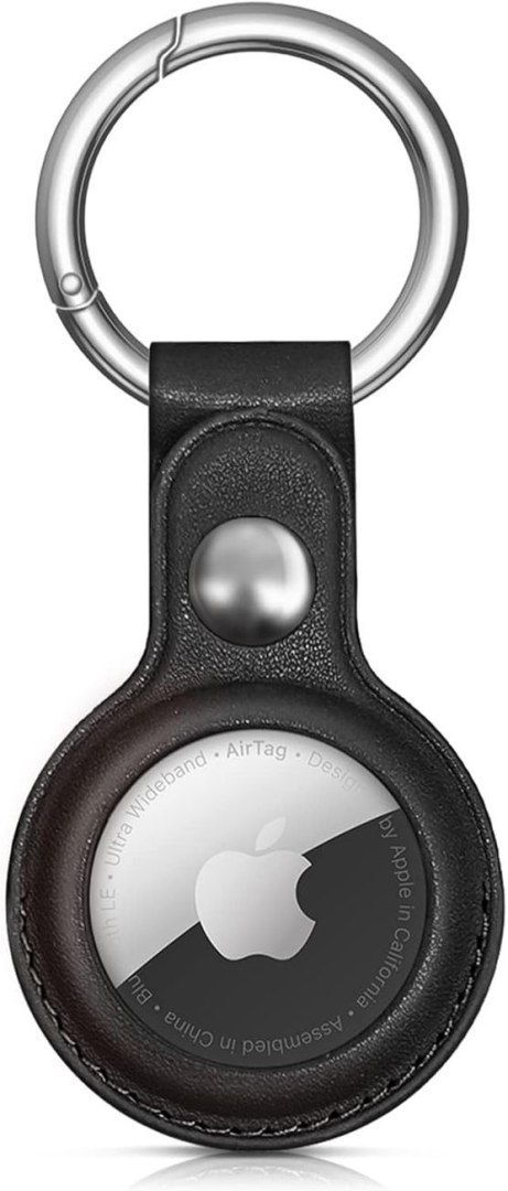 Etui do lokalizatora Apple AirTag z ekoskóry - czarne