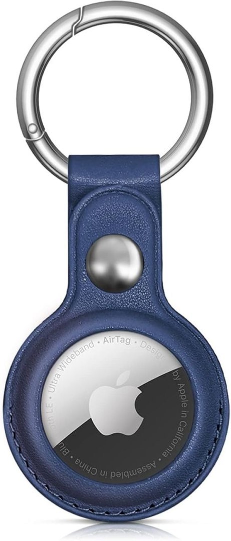 Etui do lokalizatora Apple AirTag z ekoskóry - niebieskie