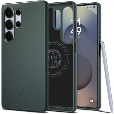 Etui plecki na Samsung Galaxy S25 Ultra Thin Fit Mag - zielone
