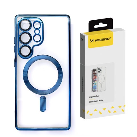 Etui pokrowiec na Samsung Galaxy S24 FE Electroplated Magsafe - niebieskie