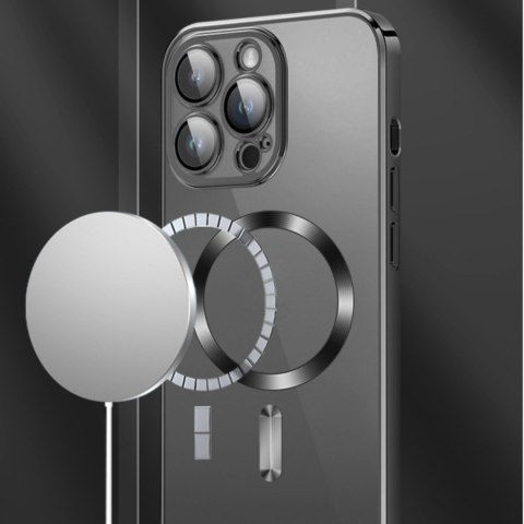 Etui pokrowiec na Samsung Galaxy S24 FE Electroplated Magsafe - niebieskie