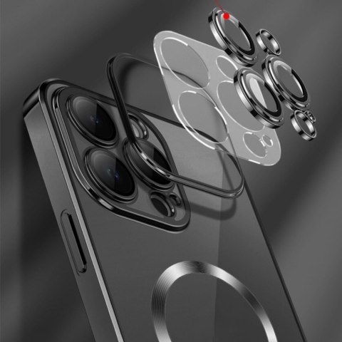 Etui pokrowiec na Samsung Galaxy S24 FE Electroplated Magsafe - niebieskie