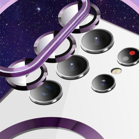 Etui pokrowiec na Samsung Galaxy S24 FE Electroplated Magsafe - niebieskie