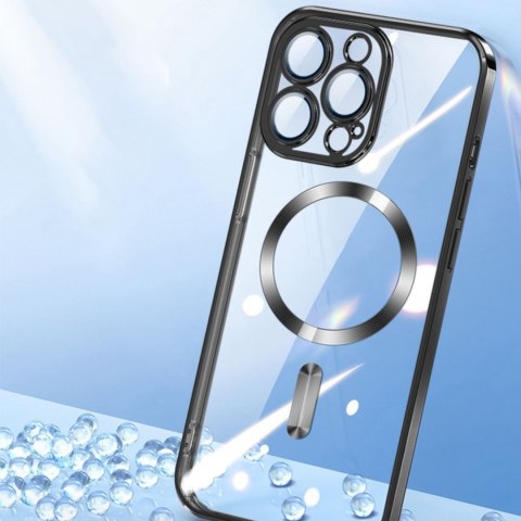 Etui pokrowiec na Samsung Galaxy S24 FE Electroplated Magsafe - srebrne