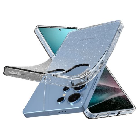 Etui pokrowiec na Samsung Galaxy S25 Ultra Liquid Crystal - przezroczysto-brokatowe