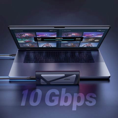 Obudowa na dysk M.2 NVMe/SATA SSD - srebrna