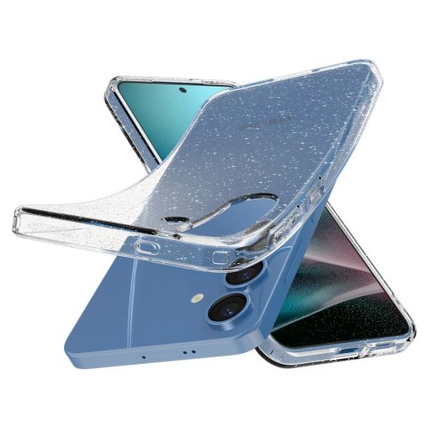 Etui na Samsung Galaxy S25 Liquid Crystal - brokatowo przezroczyste