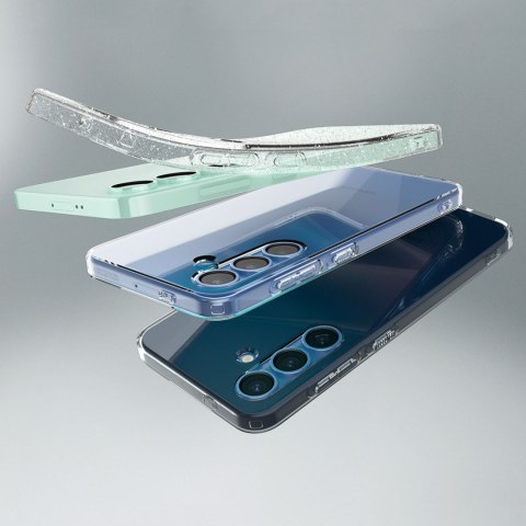 Etui na Samsung Galaxy S25 Liquid Crystal - czarne przezroczyste
