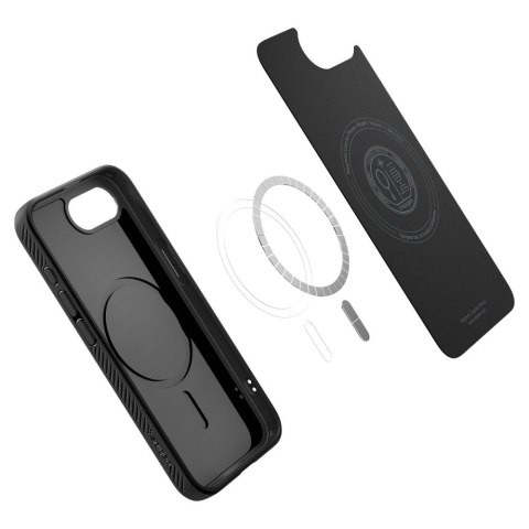 Etui plecki na iPhone 16e Liquid Air Mag MagSafe - czarny mat