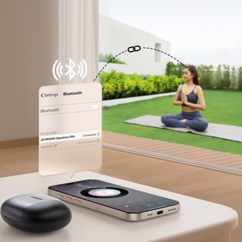 Słuchawki bezprzewodowe open ear TWS - czarne