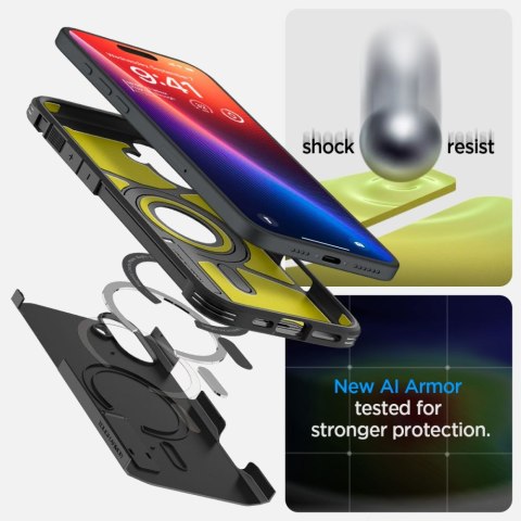 Etui ochronne na iPhone 16 Plus z podstawką Tough Armor MagSafe - czarne