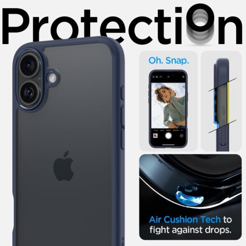 Etui ochronne na iPhone 16 Ultra Hybrid - przezroczysto niebieskie