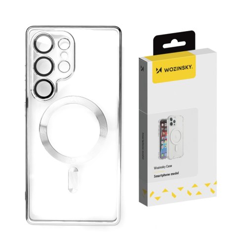 Etui plecki na Samsung Galaxy S25 Ultra Electroplated Case z Magsafe - srebrne