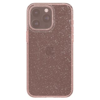 Etui case na iPhone 15 Pro Liquid Crystal Glitter - różowo przezroczyste