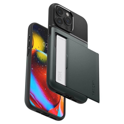 Etui case na iPhone 15 Pro Slim Armor CS - ciemnozielone