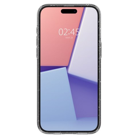 Etui pokrowiec na iPhone 15 Pro Max Liquid Crystal - przezroczysto brokatowe