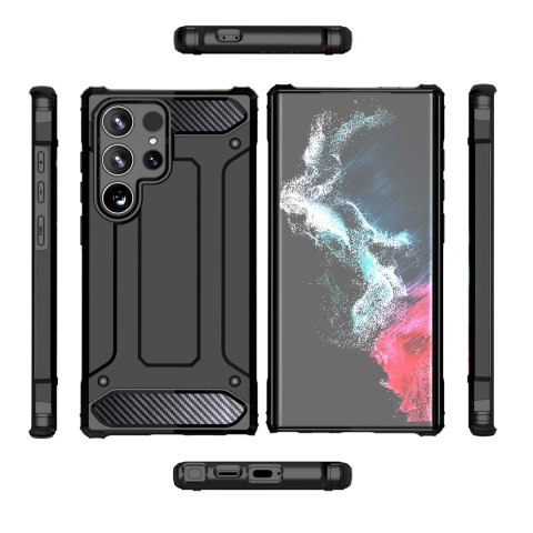 Pancerne hybrydowe etui na Xiaomi Redmi Note 14 5G Hybrid Armor - czarne