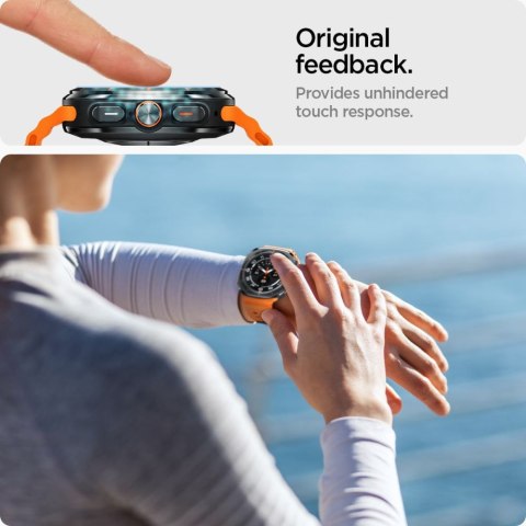 Szkło hartowane z ramką montażową na Samsung Galaxy Watch Ultra 47 mm - 2 szt.