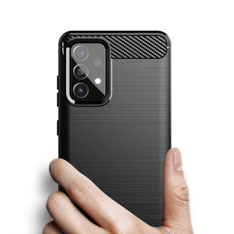 Elastyczne etui pokrowiec na Samsung Galaxy A72 4G Carbon Case - czarny